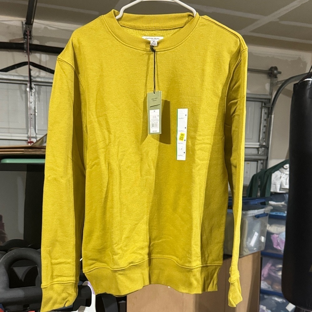 Size Medium Mens Goodfellow & Co Mustard Crewneck Sweater